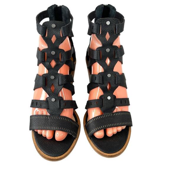 DOLCE VITA the Lain Block Heel Leather Sandal in Black Women's Size 7 - Picture 2 of 12